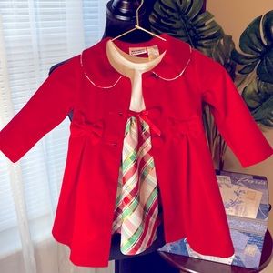 BLURBER BOULEVARD Toddler Holiday Dress & Matching Coat